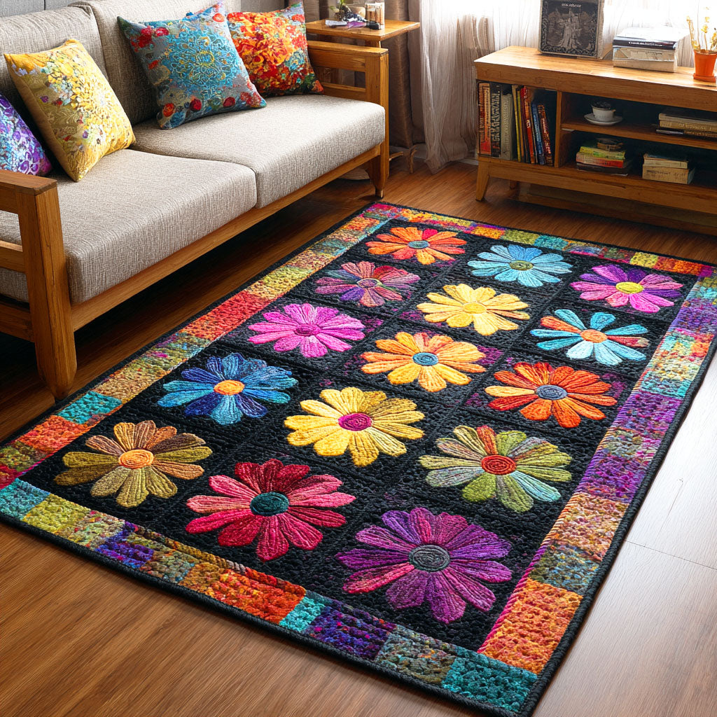 Floral Whisper area rug in a living room