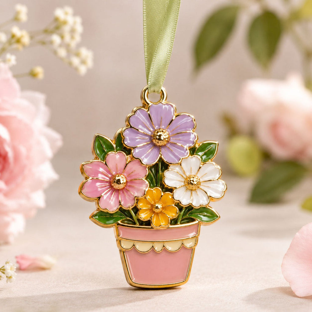 Flower Pot Christmas Ornament