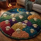 Fluffy Sheep Round Mat Rug - Nature Design | Serene Home Decor