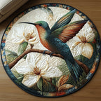 Fluttering Beauty Round Mat Rug - washable non-slip printed rug