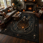 Fogotten Bone area rug in a living room