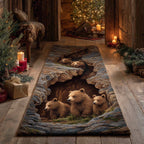 Forest Bear Runner Carpet Runner Rug - Cute Pet Design | Animal Printed Runner Rug