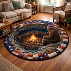 Forest Bigfoot Round Mat Rug - Nature Design | Serene Home Decor
