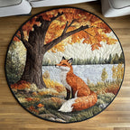 Forest Charm Round Mat Rug - washable non-slip printed rug