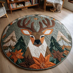 Forest Deer Round Mat Rug - Nature Design | Serene Home Decor