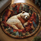 Forest Ember Round Mat Rug - washable non-slip printed rug
