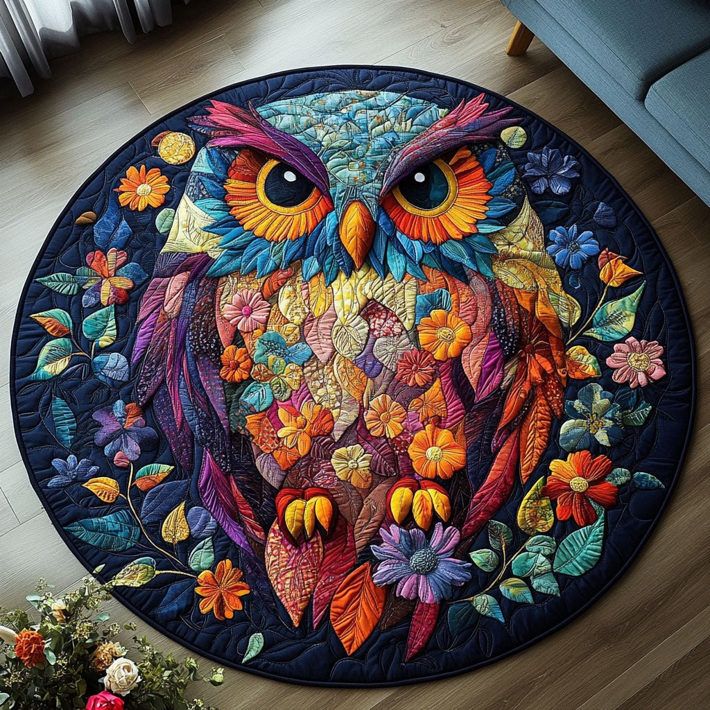 Forest Enigma Round Mat Rug - washable non-slip printed rug
