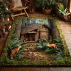 Forest Fox area rug in a living room