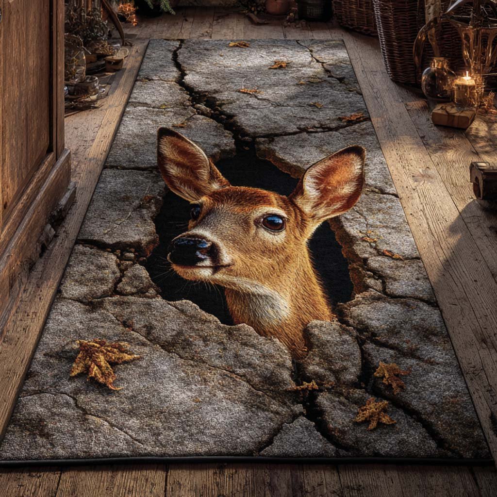 Forest Gaze Runner Carpet Runner Rug - Cute Pet Design | Animal Printed Runner Rug