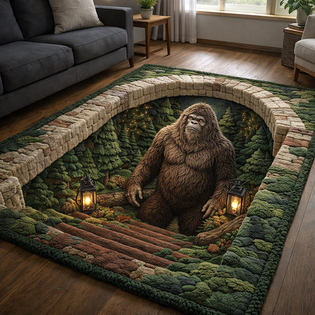 Forest Giant area rug in a living room