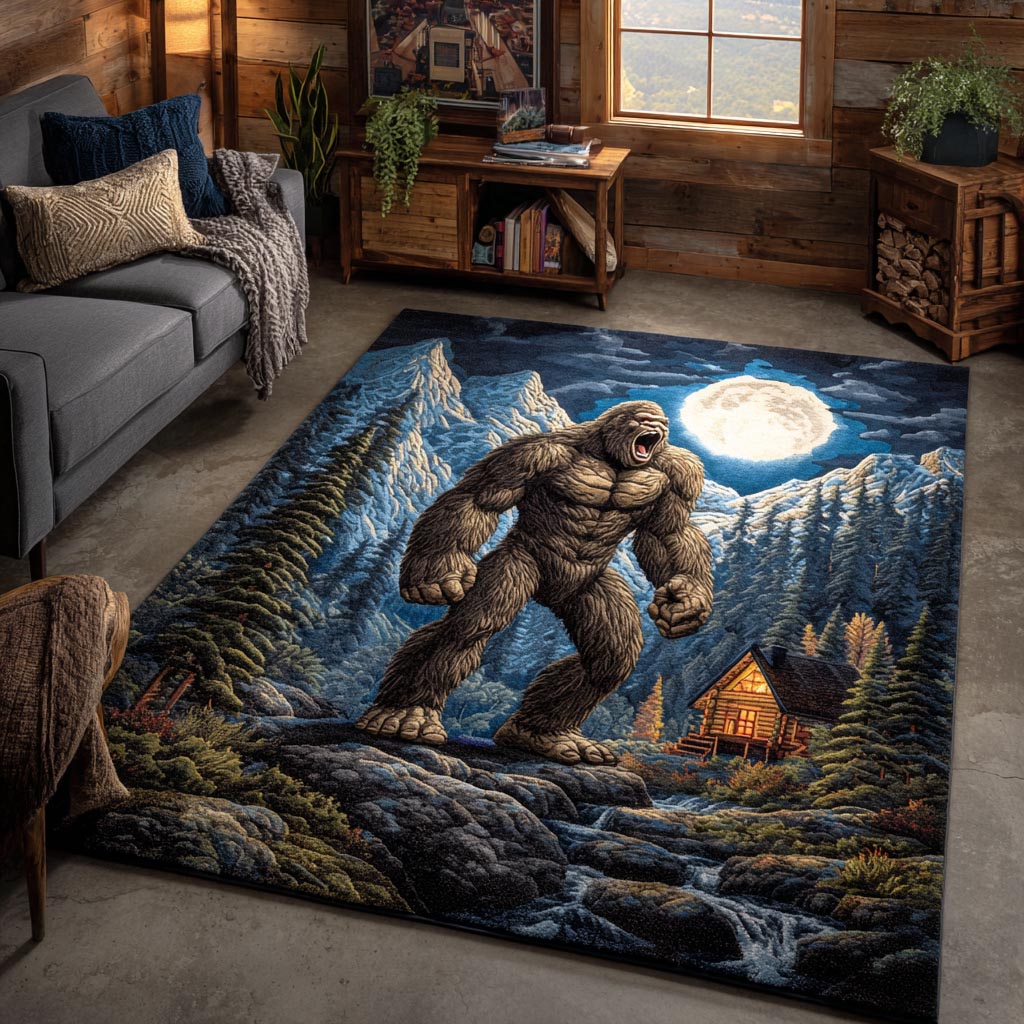 Forest Giant area rug in a living room