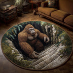 Forest Giant Round Mat Rug - Nature Design | Serene Home Decor