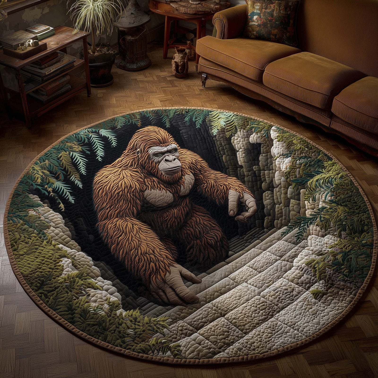 Forest Giant Round Mat Rug - Nature Design | Serene Home Decor