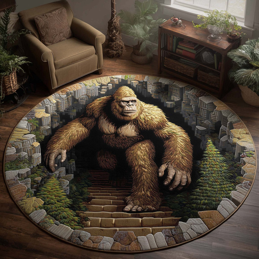 Forest Giant Round Mat Rug - Nature Design | Serene Home Decor