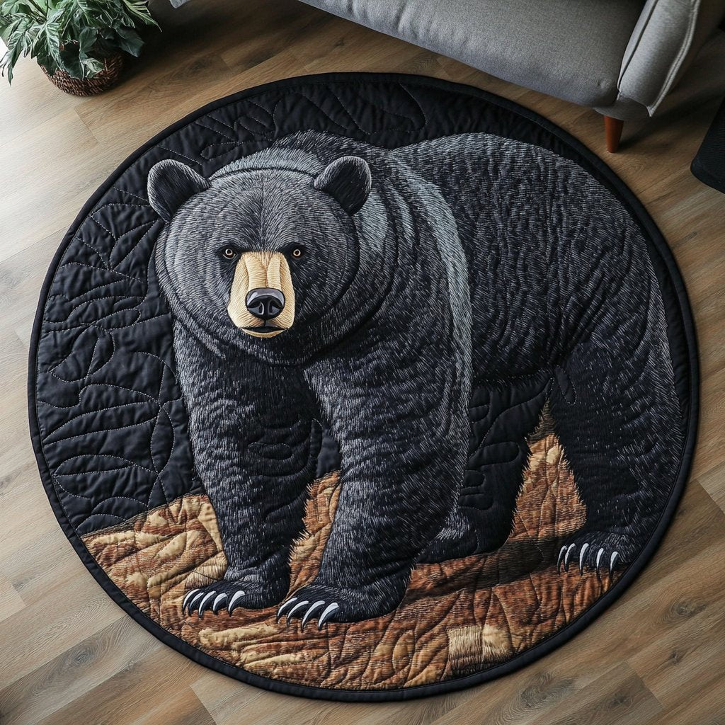 Forest Giants Round Mat Rug - washable non-slip printed rug