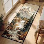 Forest Glacier Waterfall Runner Carpet Runner Rug - Cute Pet Design | Animal Printed Runner Rug