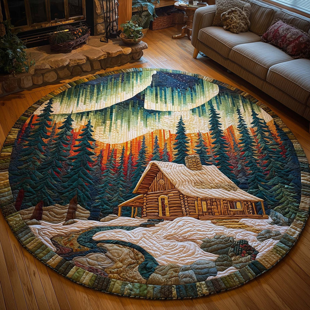 Forest Glow Round Mat Rug - Nature Design | Serene Home Decor
