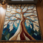 Forest Grace area rug in a living room
