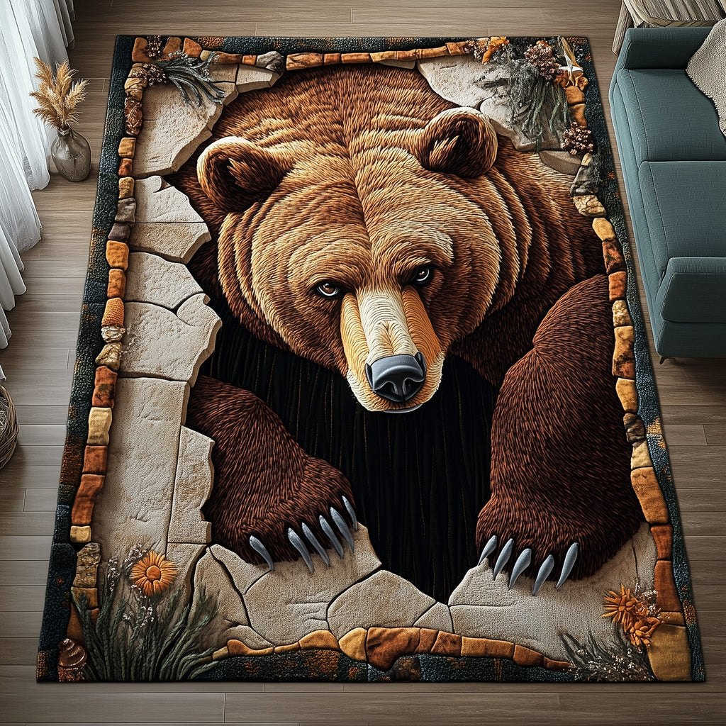 Forest Guardian area rug in a living room