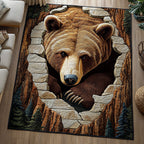 Forest Guardian area rug in a living room