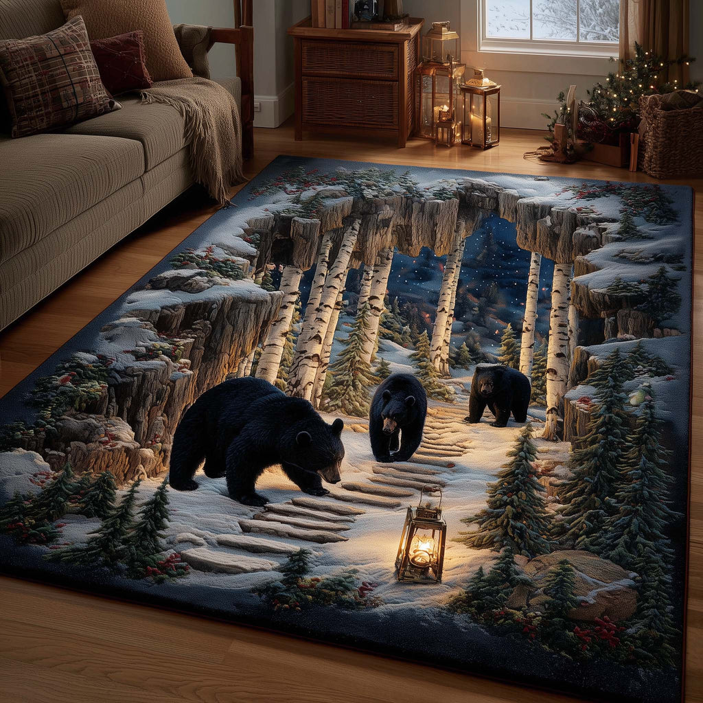 Forest Guardian area rug in a living room