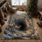 Forest Guardian area rug in a living room