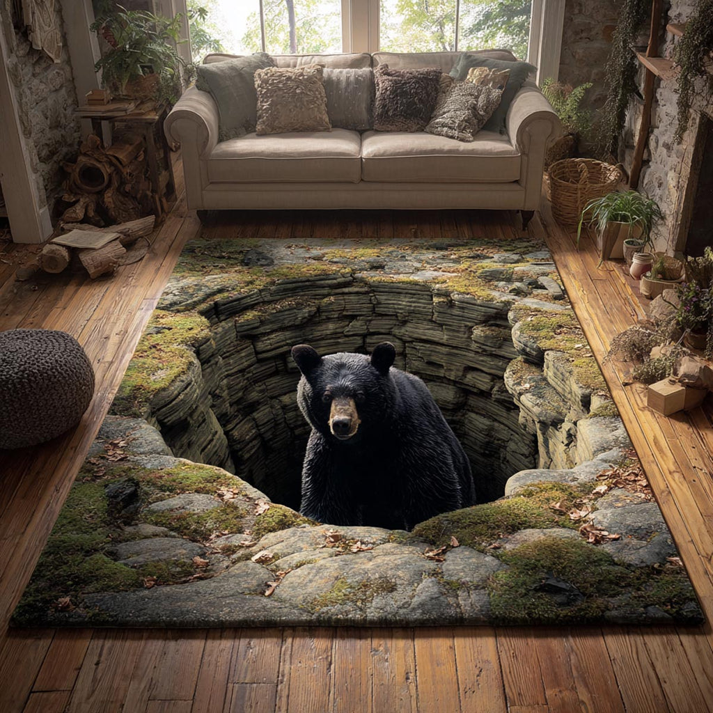 Forest Guardian area rug in a living room