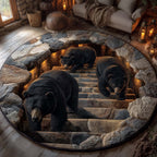 Forest Guardian Round Mat Rug - Nature Design | Serene Home Decor