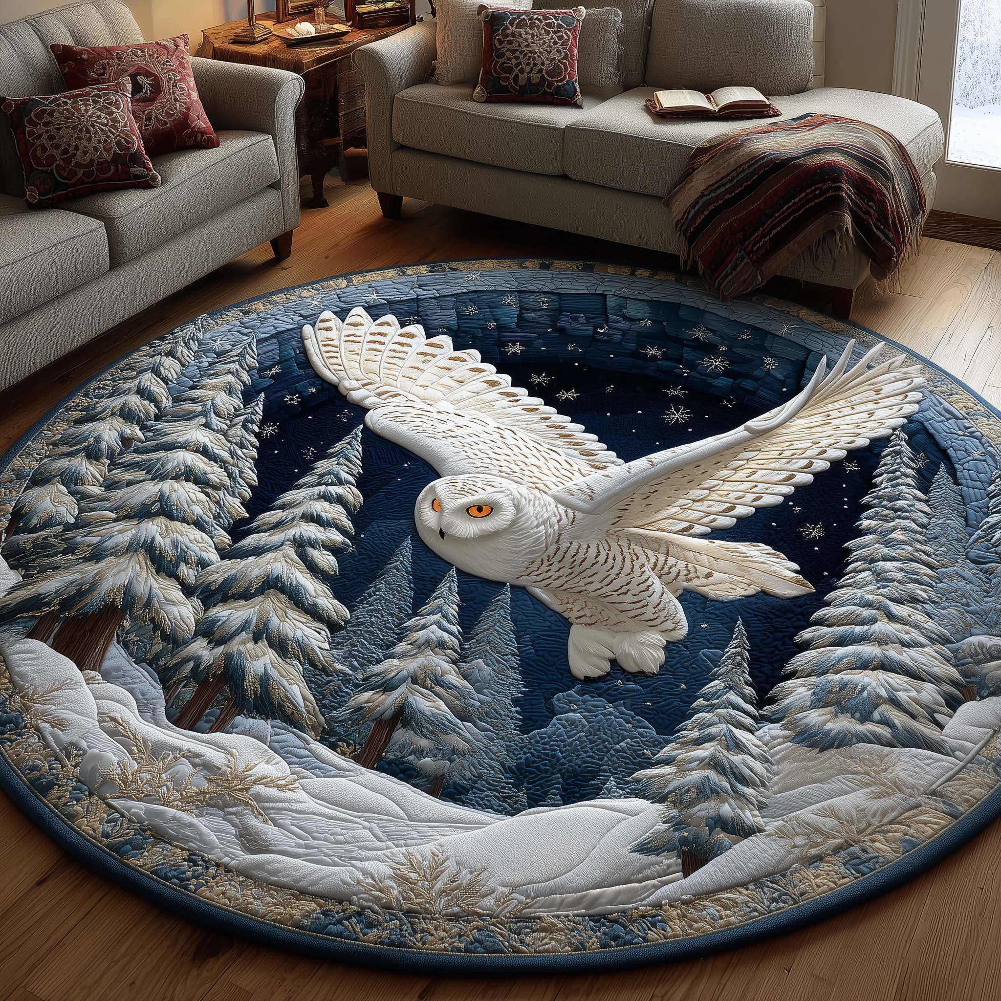Forest Guardian Round Mat Rug