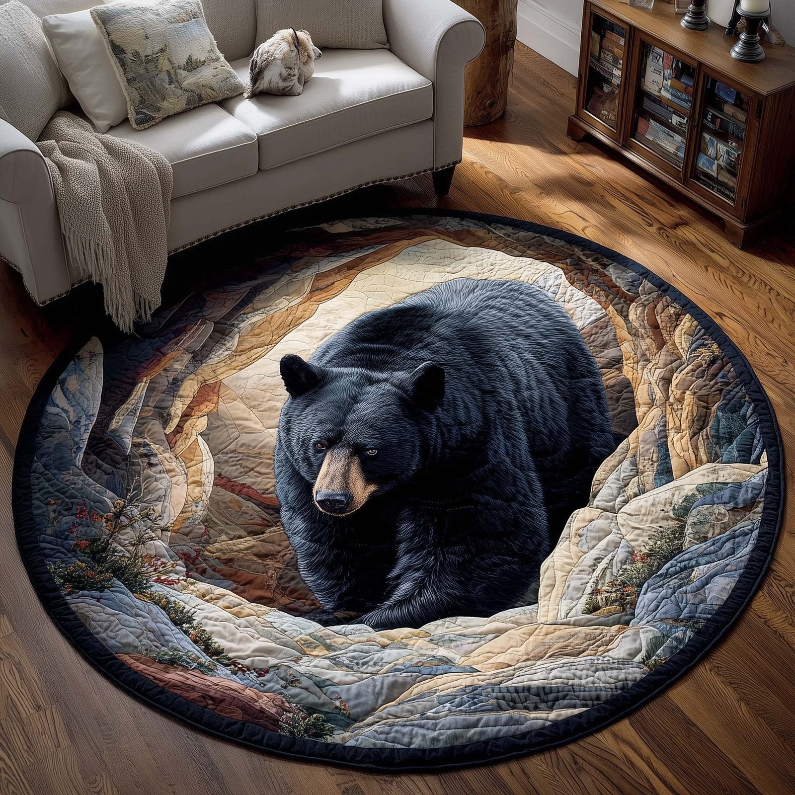 Forest Guardian Round Mat Rug - Nature Design | Serene Home Decor