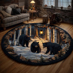 Forest Guardian Round Mat Rug - Nature Design | Serene Home Decor