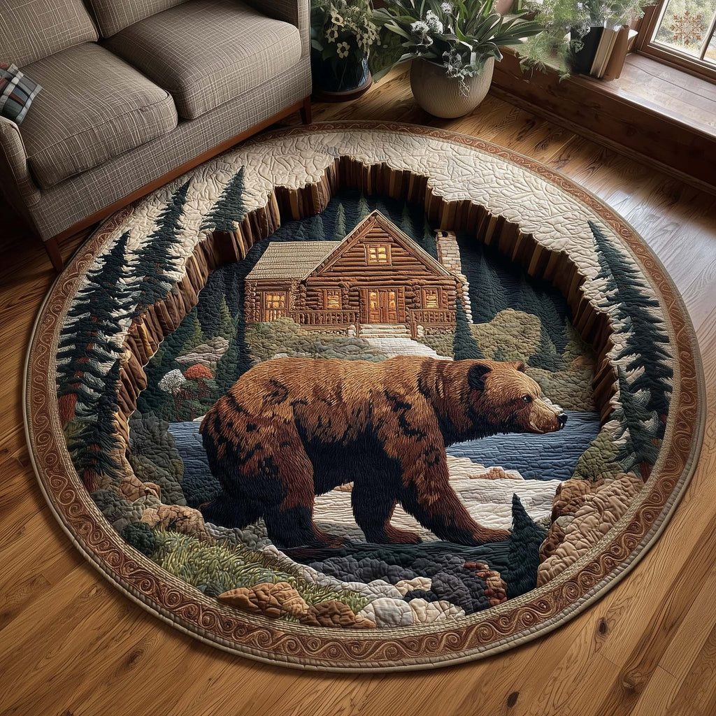 Forest Guardian Round Mat Rug - Nature Design | Serene Home Decor