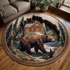 Forest Guardian Round Mat Rug - Nature Design | Serene Home Decor