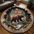 Forest Guardian Round Mat Rug - Nature Design | Serene Home Decor