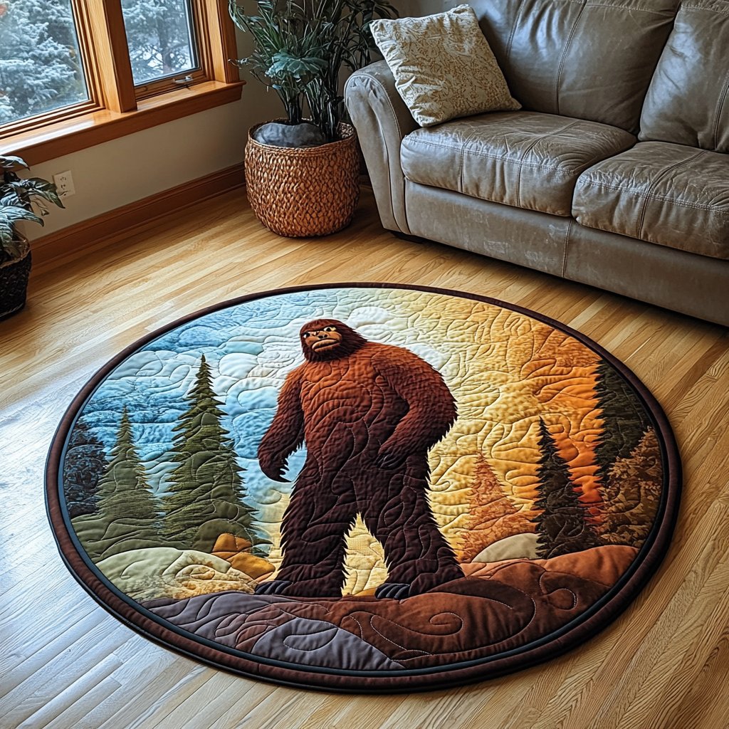 Forest Guardian Round Mat Rug - Nature Design | Serene Home Decor