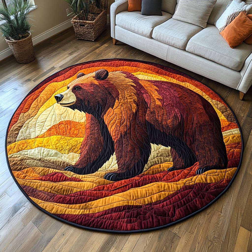 Forest Guardian Round Mat Rug - Nature Design | Serene Home Decor