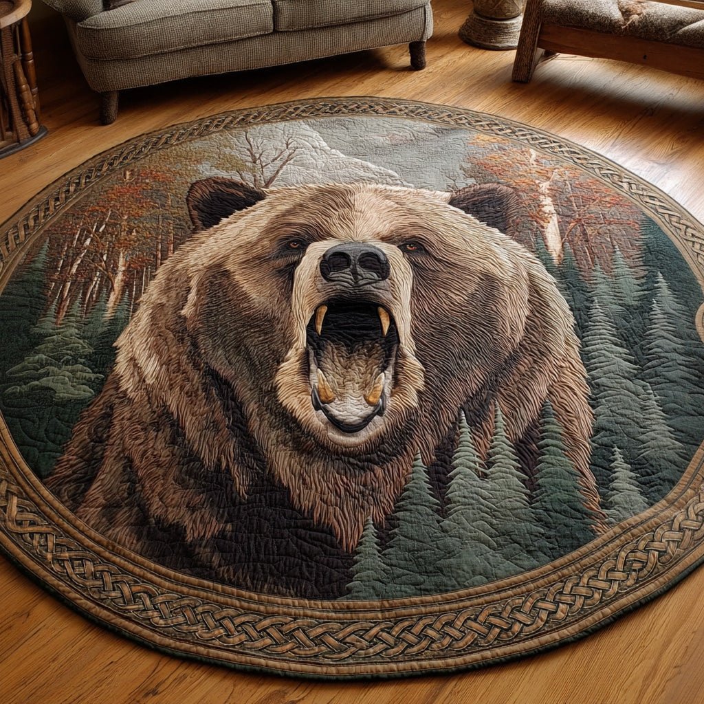Forest Guardian Round Mat Rug - Nature Design | Serene Home Decor