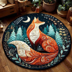 Forest Harmony Round Mat Rug - washable non-slip printed rug
