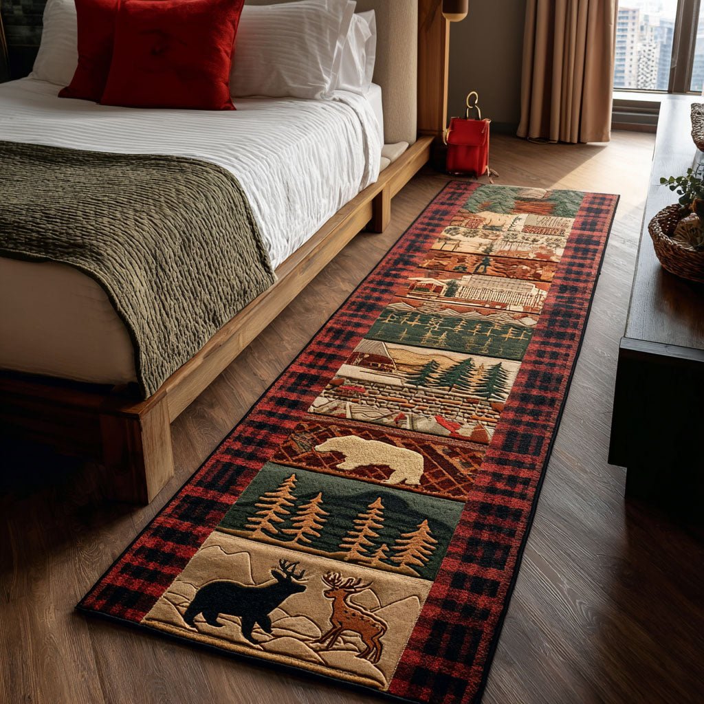 Forest Heritage Runner Carpet Runner Rug - Cute Pet Design | Animal Printed Runner Rug