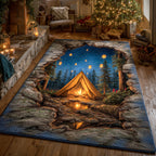 Forest Lantern area rug in a living room