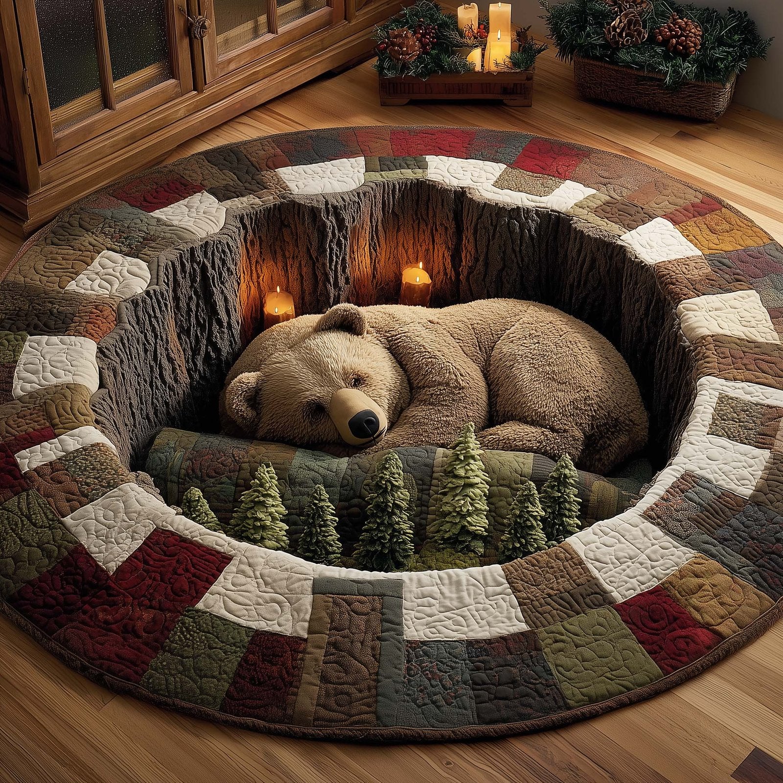 Forest Nest Round Mat Rug - Nature Design | Serene Home Decor