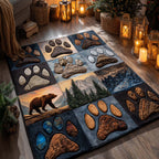Forest Paw area rug in a living room