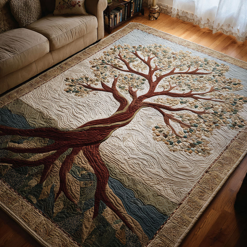Forest Rise area rug in a living room