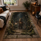 Forest Sentinel area rug in a living room