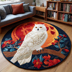 Forest Sentinel Round Mat Rug - washable non-slip printed rug