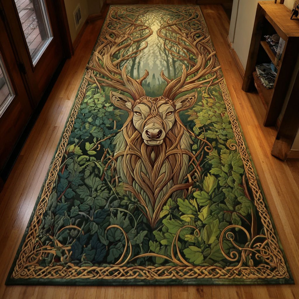 Forest Sentinel Runner Carpet Runner Rug - Cute Pet Design | Animal Printed Runner Rug