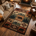 Forest Spirit area rug in a living room