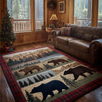 Forest Trace area rug in a living room