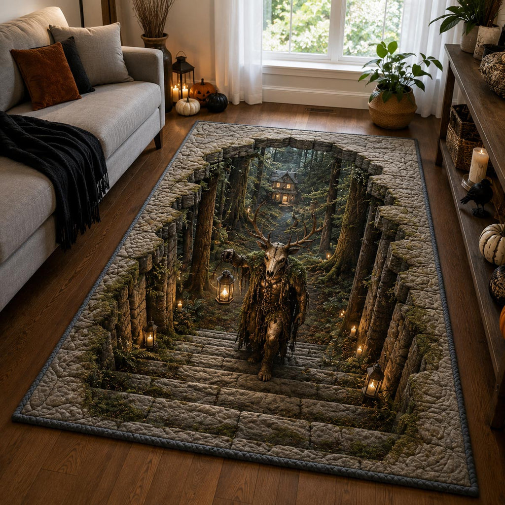 Forest Warden area rug in a living room