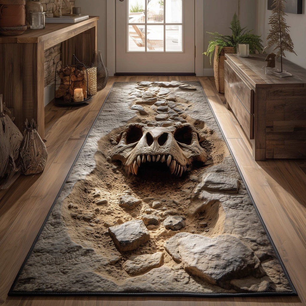 Fossil Dig Runner Rug - Nature Design | Serene Runner Rug